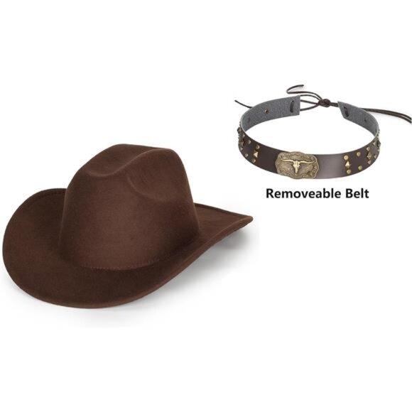 Western Cowboy Hat Classic Brown Coffee